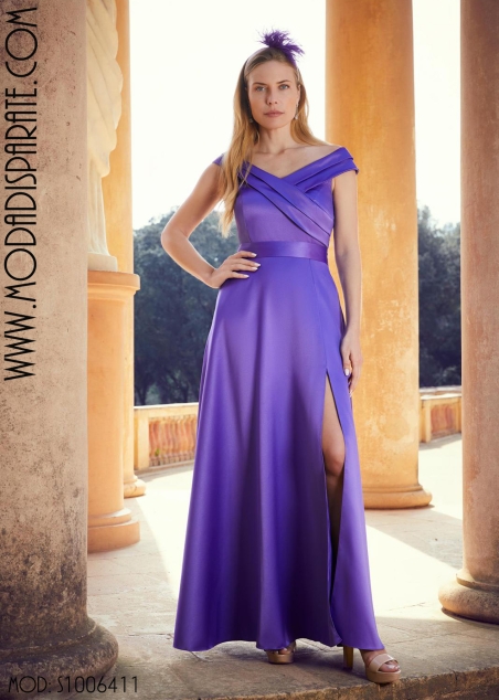 VESTIDO LARGO LISO ESCOTE CORAZON BALCONET