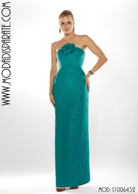 VESTIDO FIESTA LARGO  MULTIPOSICIONAL SOBREFALDA PALABRA DE