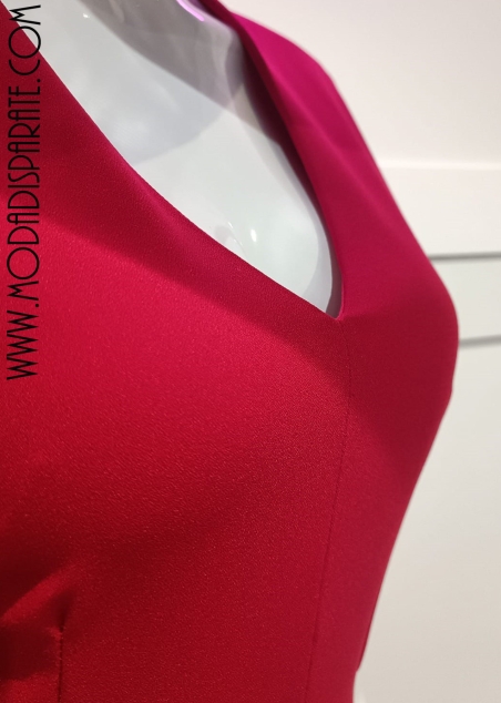 VESTIDO"LUMPUR"CORTO M/ CORTA PLUMAS EN BAJO BOTONES DELANTE