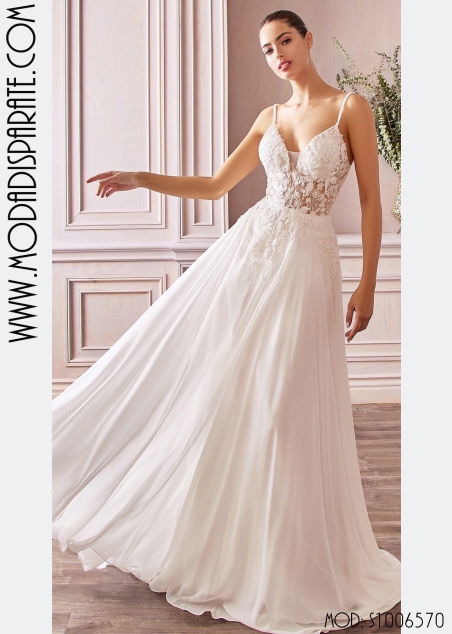 VESTIDO NOVIA TTES GUIPUR FALDA GASA