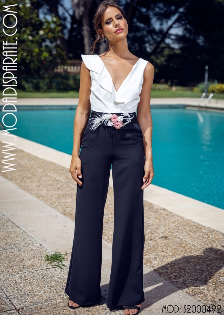 MONO LARGO FIESTA TIRANTE ANCHO CINTURÓN FLORES