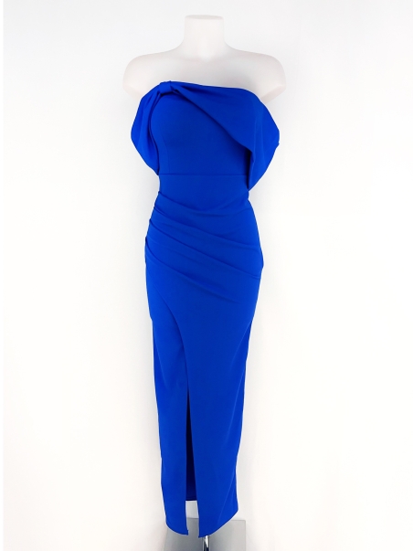 VESTIDO FIESTA  LISO P/ DE HONOR MANGAS