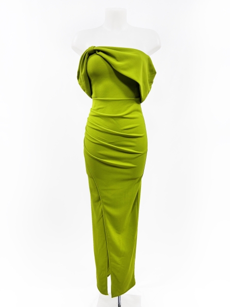 VESTIDO FIESTA  LISO P/ DE HONOR MANGAS