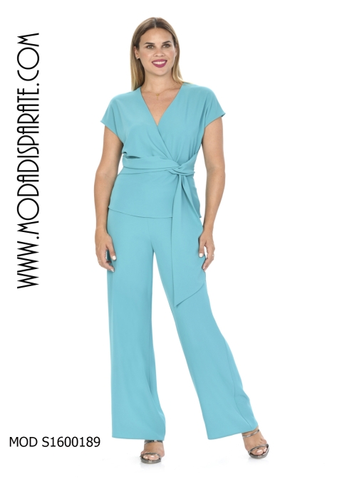 CJTO. TOP CRUZADO MANGA CORTA Y PANTALON