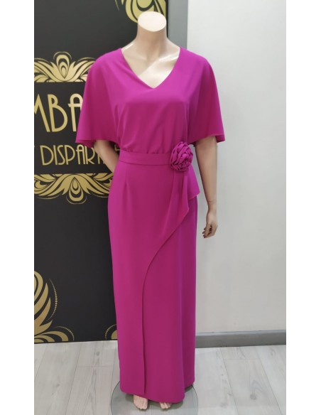 VESTIDO LARGO MANGA FRANCESA FALDA ABERT MONCHO HEREDIA - 5 VESTIDO LARGO MANGA FRANCESA FALDA ABERT MONCHO HEREDIA - 5