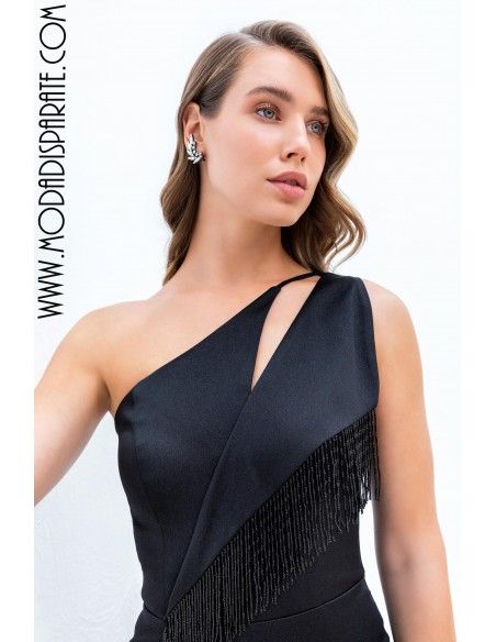 VESTIDO"LUCINDA"FIESTA  ASIMETRICO CORTO LISO FLECOS PEDRERI CPS COMPROSER, S.L. - 1