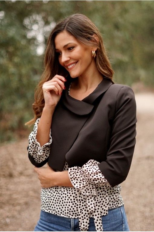 BOLERO BASICO CUELLO MANGA CODO CREASUR - 1 2