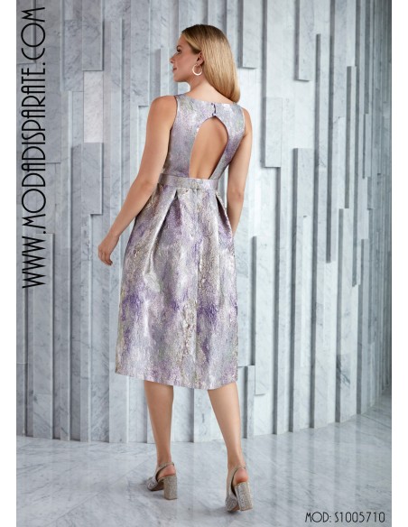 VESTIDO"ALPUJARRA" CORTO VUELO YACKAR Y TORERA PLUMAS