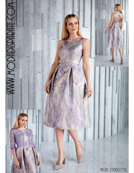 VESTIDO"ALPUJARRA" CORTO VUELO YACKAR Y TORERA PLUMAS