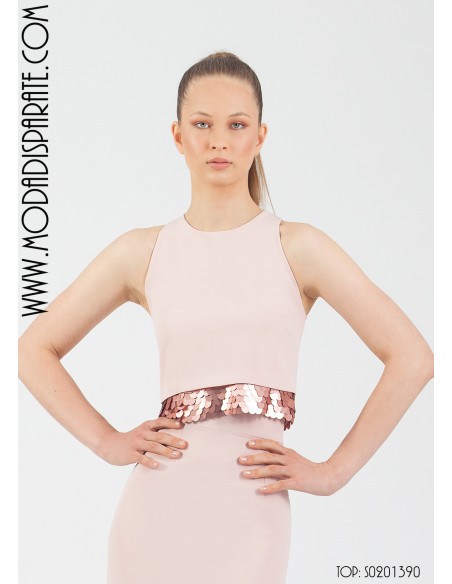 TOP"SANDRA" SIN MANGAS PAILLET