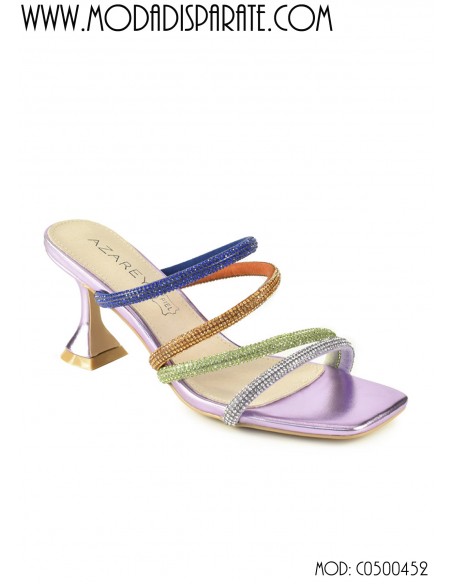 SANDALIA 7,5CM TACON STRASSPLANTA PIEL