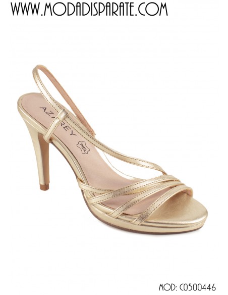 SANDALIA  CON PLATAFORMA"10CM TACON 2 PLATAFORMA"TIRAS PLANT