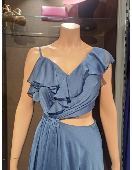 VESTIDO"KOOTENAY"LARGO FIESTA TTES Y VOLANTE CUERPO