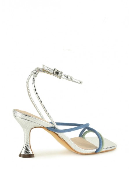 SANDALIA"7,5CM TACON"TIRAS FINAS PALNTA PIEL