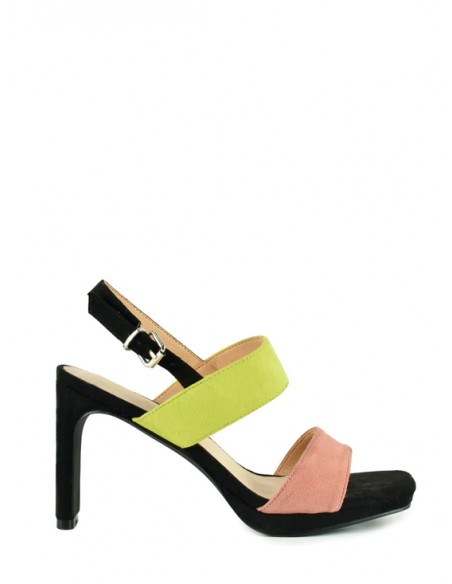 SANDALIA"9 CMTACON"PLATAFORMA DOSTIRAS MULTICOLOR