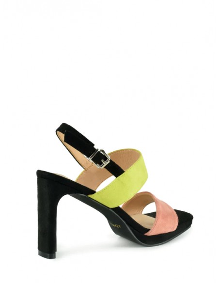 SANDALIA"9 CMTACON"PLATAFORMA DOSTIRAS MULTICOLOR