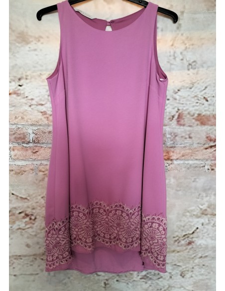 VESTIDO CORTO TIRANTES BAJO ENCAJE