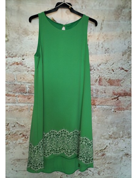 VESTIDO CORTO TIRANTES BAJO ENCAJE