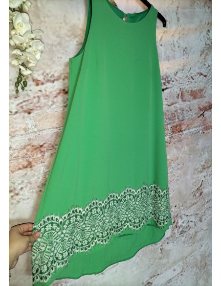 VESTIDO CORTO TIRANTES BAJO ENCAJE