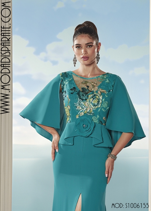 VESTIDO MADRINA CORTO CAPA CREP 2