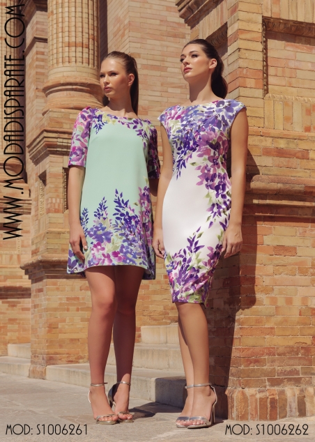 VESTIDO MIDI RECTO SIN MANGAS ESTAMPADO FONDO BLANCO