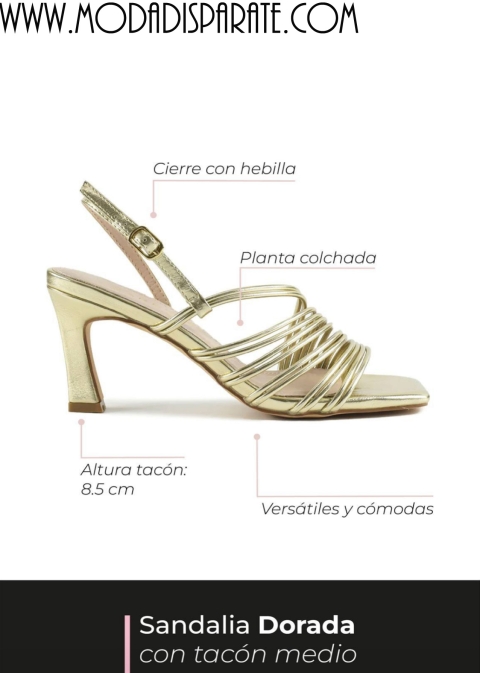 SANDALIA 7,5CM TACON, PLANTA PIEL 2